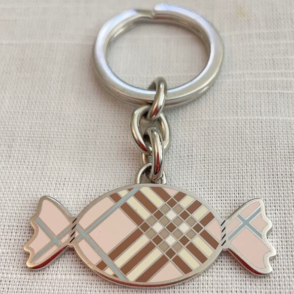 BURBERRY Vintage Nova Check Candy Keychain Bag Charm EUC - Picture 1 of 5